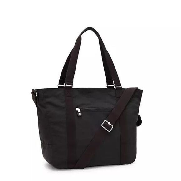 Kipling Adara medium Tote Bag black with keychain and pouch new - Picture 1 of 13